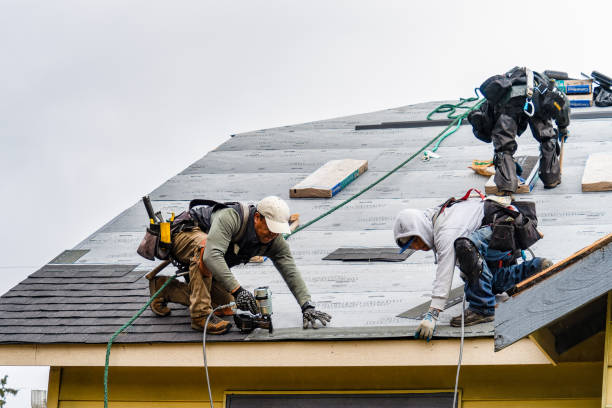 Professional Gutter Installation technician working in Montrose, CO